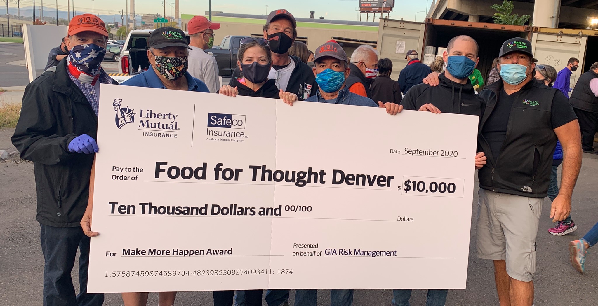 Food for Thought award Sept 2020